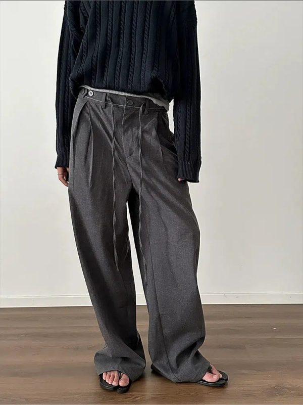 Wide-leg Pleated Pants Online now - Image 4