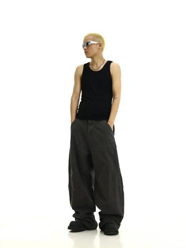 Retro Relaxed Fit Wide-Leg Pants on Sale - Image 4