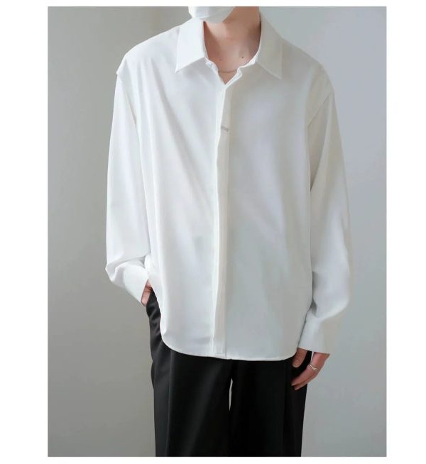 Relaxed Fit Long Sleeve Shirt Fashion - Image 3