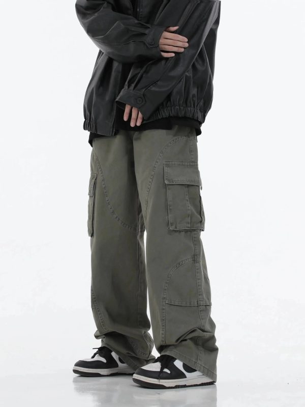 Multi-pocket Straight Loose Cargo Pants Cheap