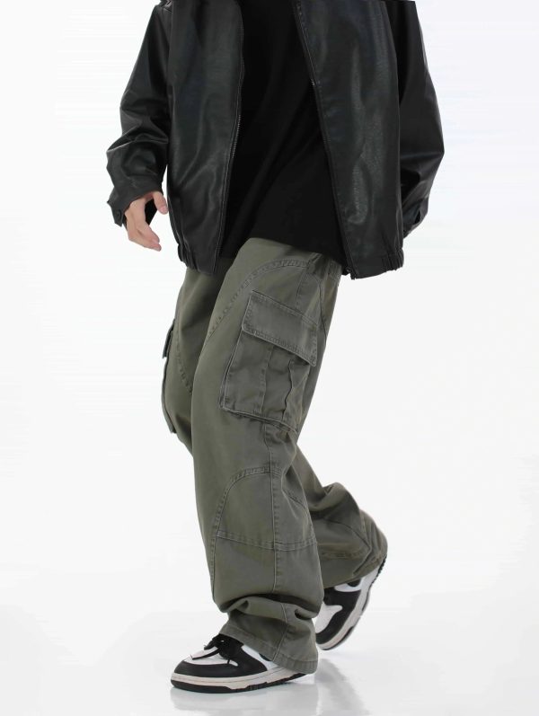 Multi-pocket Straight Loose Cargo Pants Cheap - Image 3