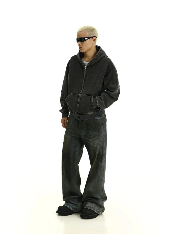 Front Pockets Zip-up Hoodie Online now - Image 3