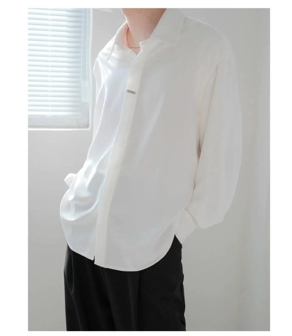 Relaxed Fit Long Sleeve Shirt Fashion