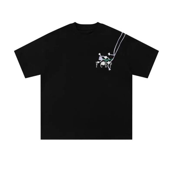 Floral Embroidered Short Sleeve T-shirt Online Sale - Image 4