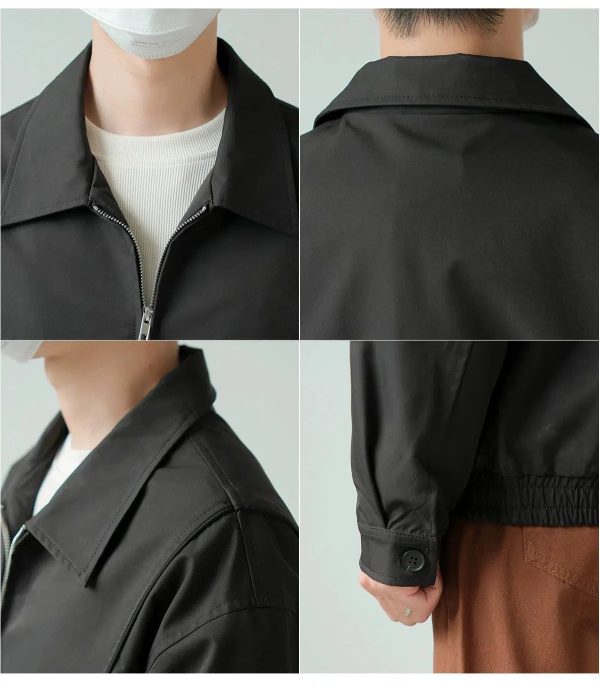 Black Lightweight Zip Jacket Hot on Sale - Image 5