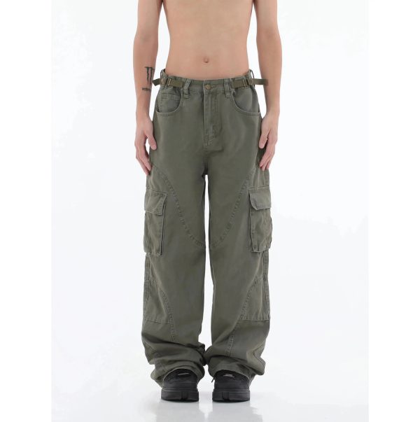 Multi-pocket Straight Loose Cargo Pants Cheap - Image 4