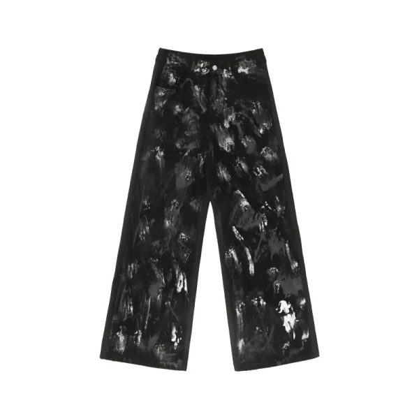 Abstract Pattern Denim Pants Supply - Image 5