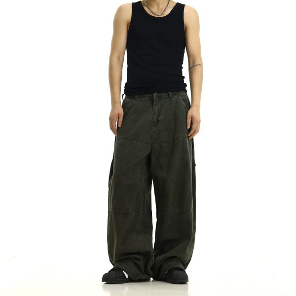 Retro Relaxed Fit Wide-Leg Pants on Sale - Image 2