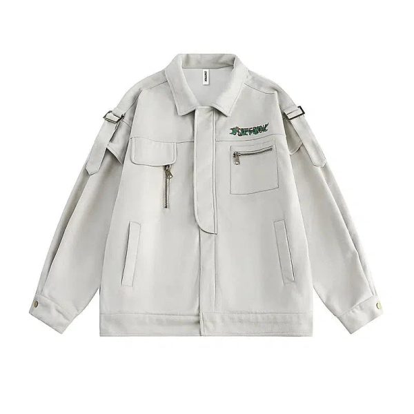 Utility Multiple Pockets Cargo Jacket Discount
