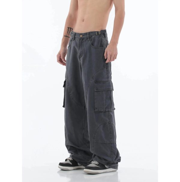 Multi-pocket Straight Loose Cargo Pants Cheap - Image 2