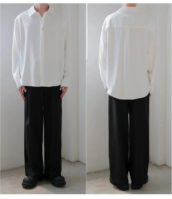 Relaxed Fit Long Sleeve Shirt Fashion - Image 4
