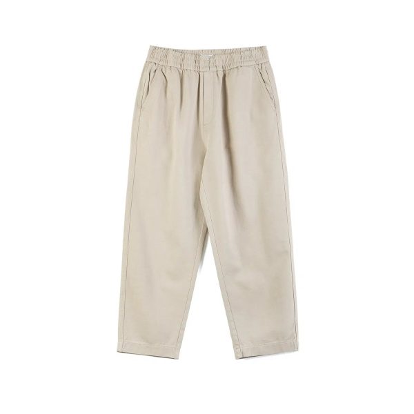 Tapered Elastic Waist Washed Pants For Cheap - Image 4