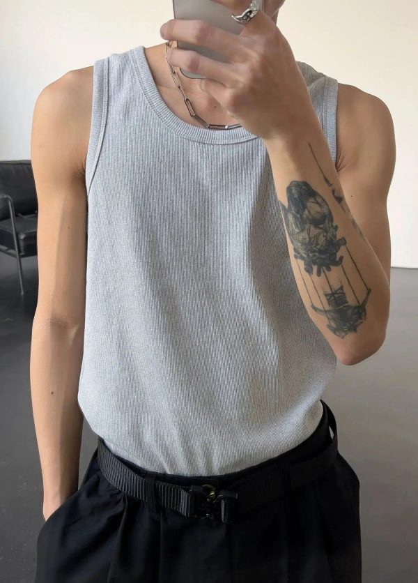 Sleeveless Crew Neck Vest For Discount - Image 4