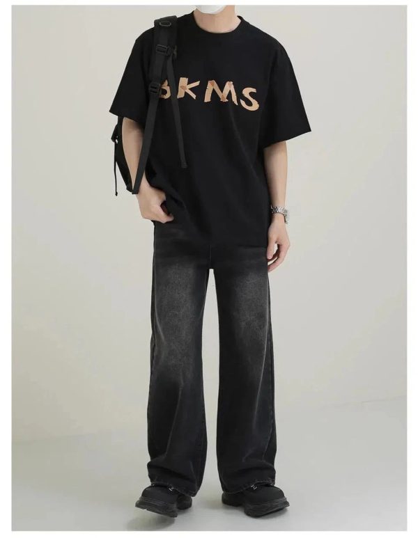 BKMS Graphic Print Short-sleeved T-shirt on Sale - Image 5