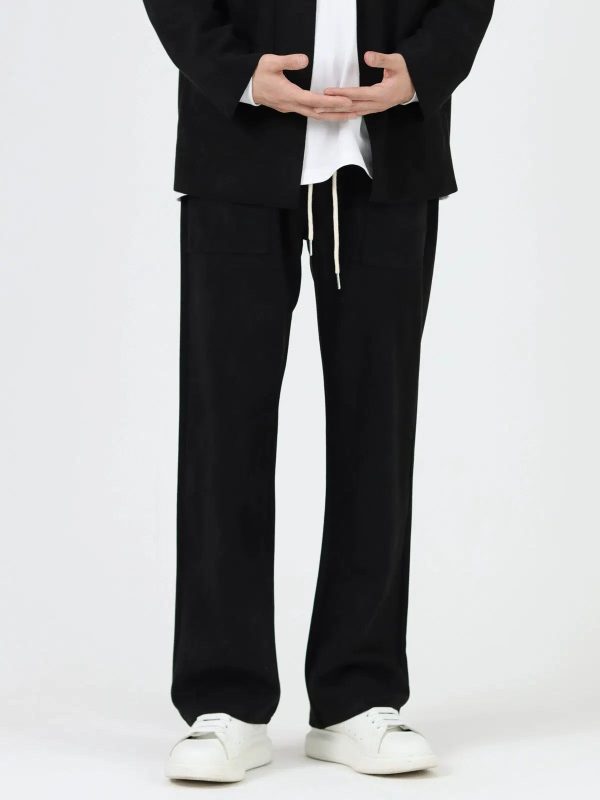 Drape Drawstring Casual Pants For Cheap - Image 2