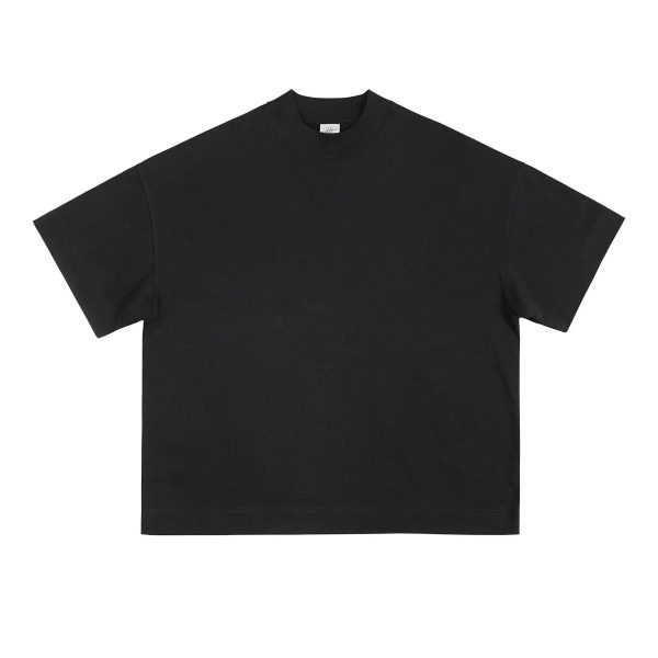 Half High Neck Drop Shoulder T-shirt Cheap - Image 4