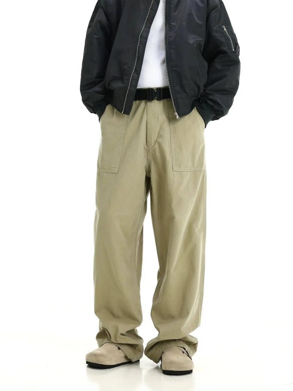 Wide-Leg Cargo Pocket Jeans Online - Image 2