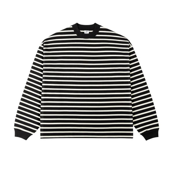 Striped Crew Neck Sweatshirt Sale - Image 2