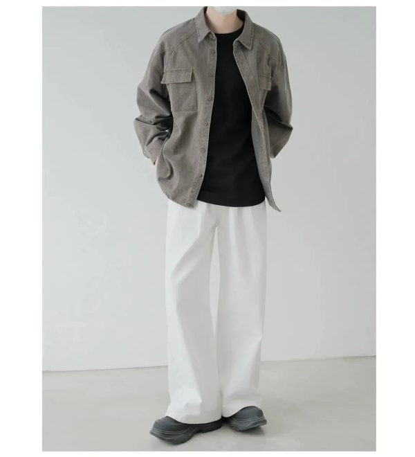 Casual Button-up Shirt with Pockets For Sale - Image 3