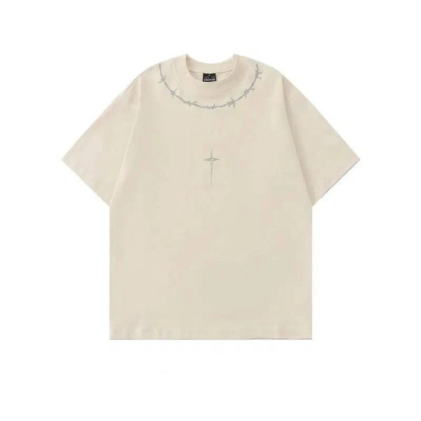 Printed Suede Short-sleeved T-shirt Online - Image 2