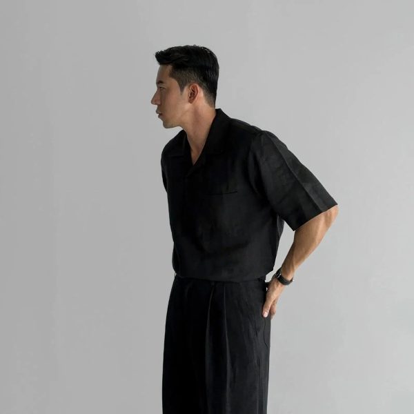 Cuban Collar Short-sleeved Shirt Online - Image 4