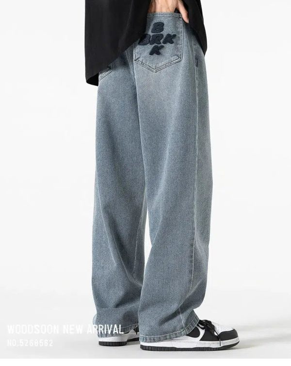 Blue Straight-leg Jeans Online Hot Sale - Image 2