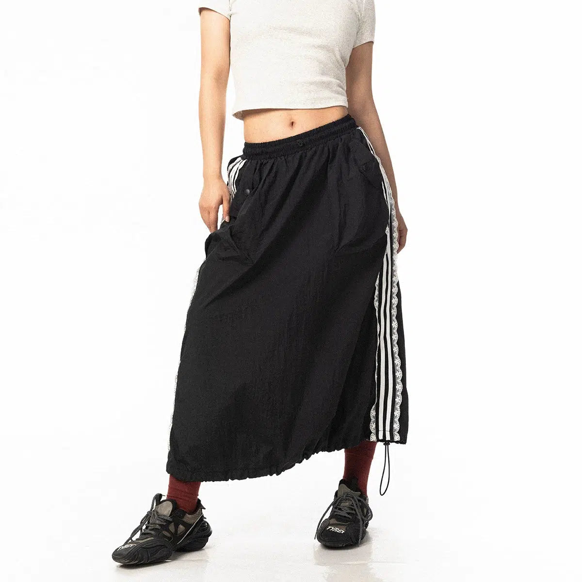 Athletic Maxi Skirt with Side Stripe Detailing Sale