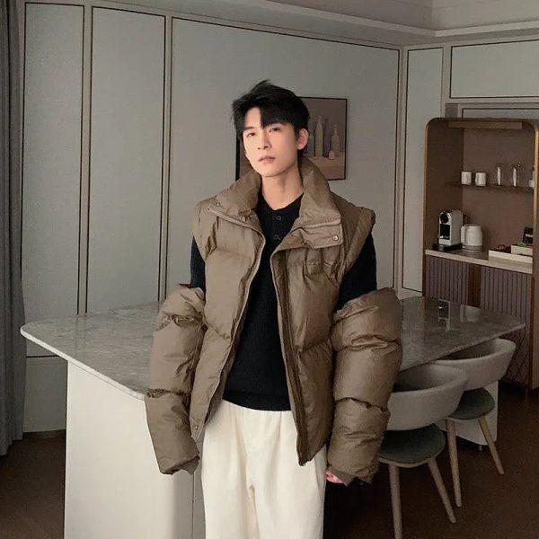 Removable Sleeves Cotton Padded Coat on Sale - Image 2