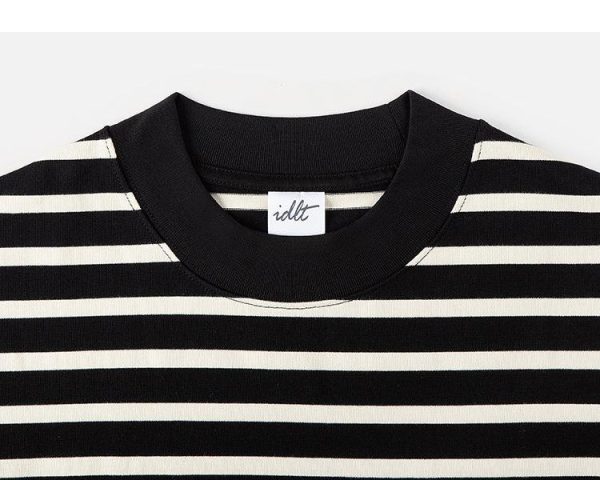 Striped Crew Neck Sweatshirt Sale - Image 4