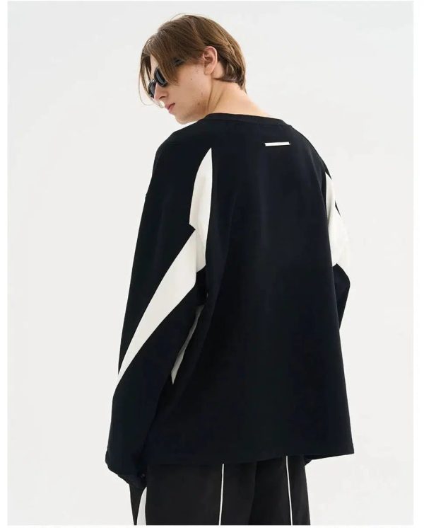 Oversized Colorblock Crewneck Sweatshirt Online Hot Sale - Image 5