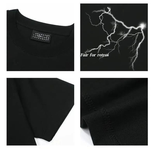 Lightning Print T-shirt For Discount - Image 3