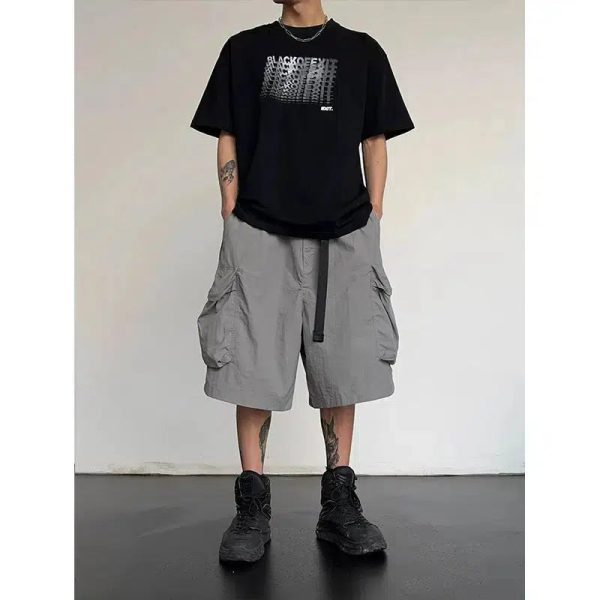 Wide Leg Pocket Cargo Shorts Fashion - Image 4