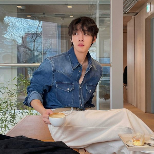 Washed Blue Denim Shirt Online Sale - Image 3