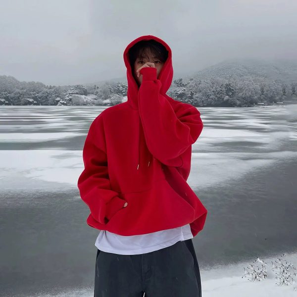 Basic Drawstring Hooded Sweatshirt Sale
