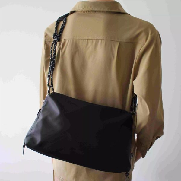 Black Canvas Shoulder Bag Discount