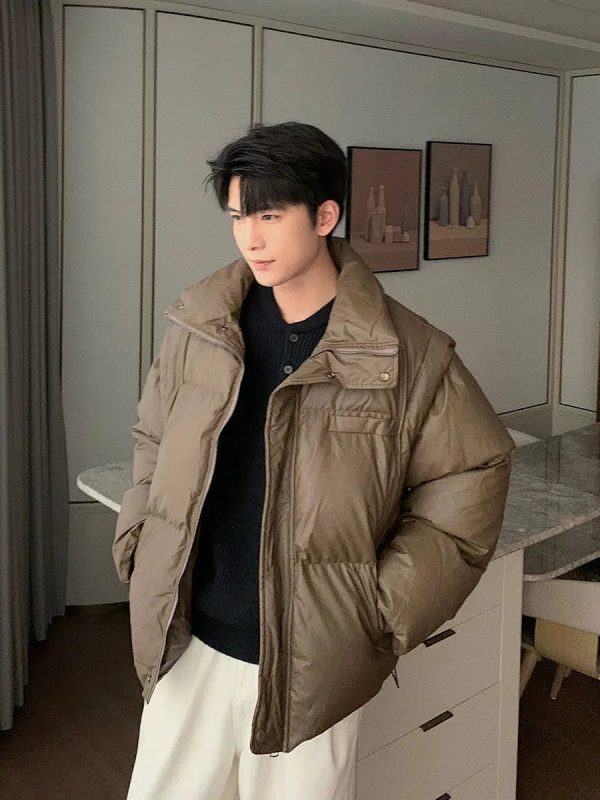 Removable Sleeves Cotton Padded Coat on Sale - Image 3
