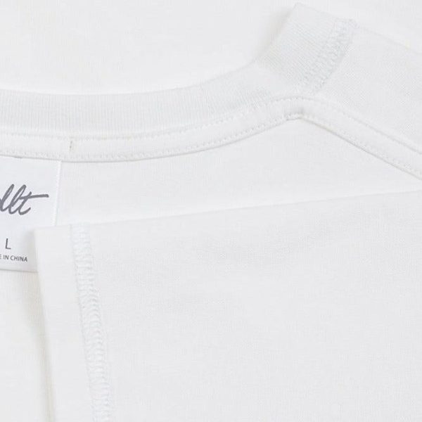 Round Neck Solid Color T-shirt Sale - Image 5