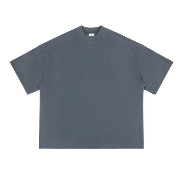 Half High Neck Drop Shoulder T-shirt Cheap - Image 5