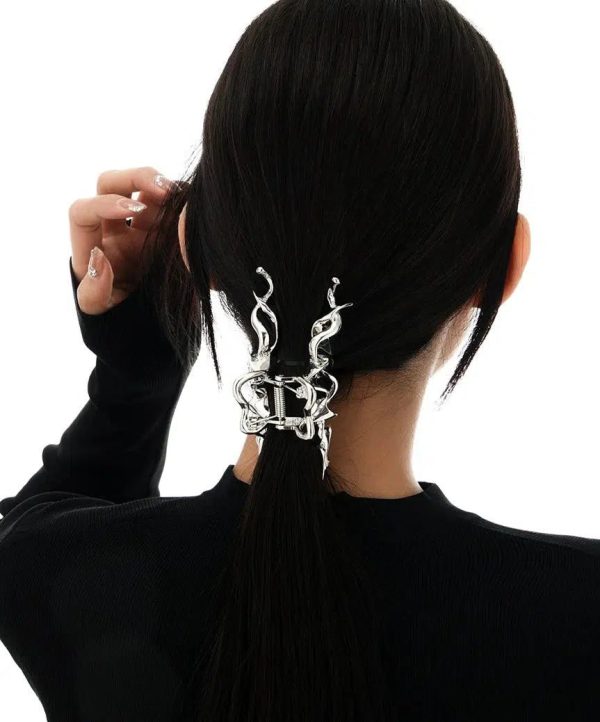 Mirror Metal Hair Clip on Sale - Image 3