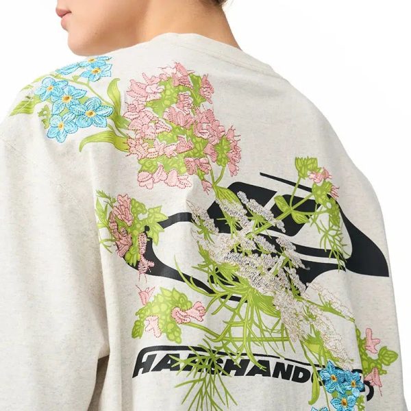 Floral Print Crew Neck T-shirt Sale - Image 3