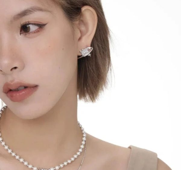 Zircon Pearl Earrings on Sale - Image 5