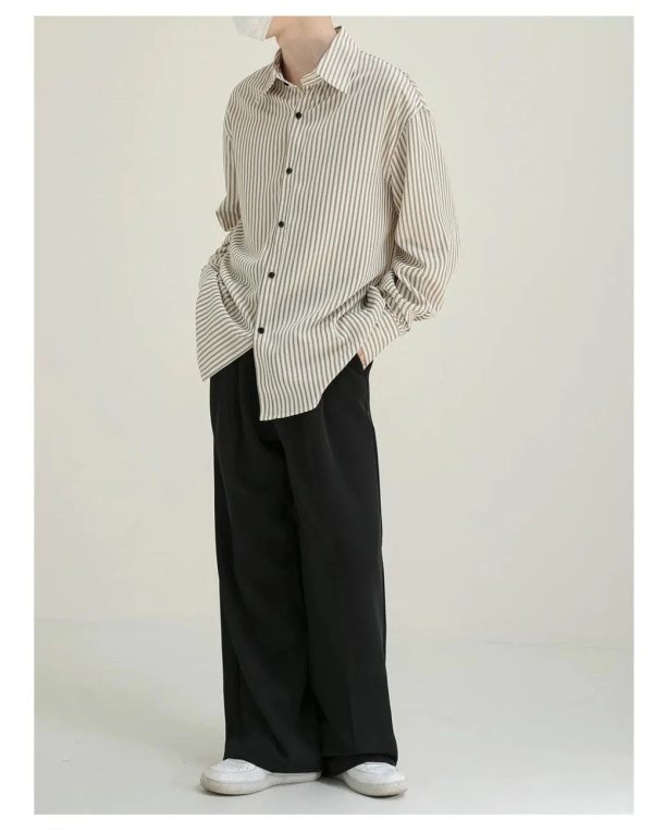 Vertical Stripe Office Shirt For Cheap - Image 3