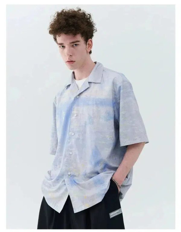 Monet Oil painting Button-Down Shirt on Sale
