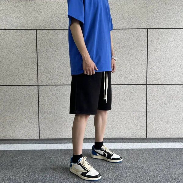 Suede Drawstring Sport Shorts For Sale - Image 3