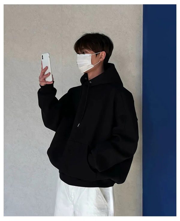 Basic Drawstring Hooded Sweatshirt Sale - Image 3