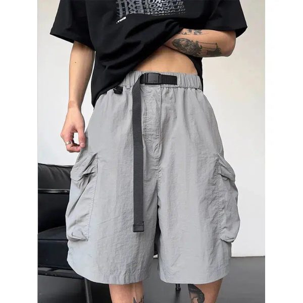 Wide Leg Pocket Cargo Shorts Fashion - Image 3