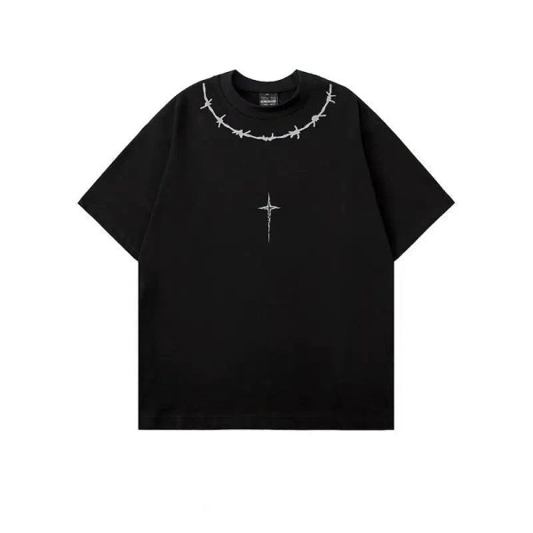 Printed Suede Short-sleeved T-shirt Online