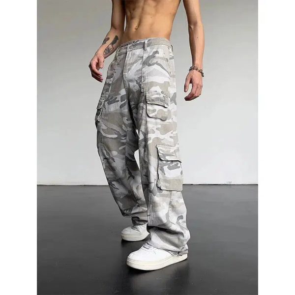 Cargo Gray Camouflage Pants For Cheap