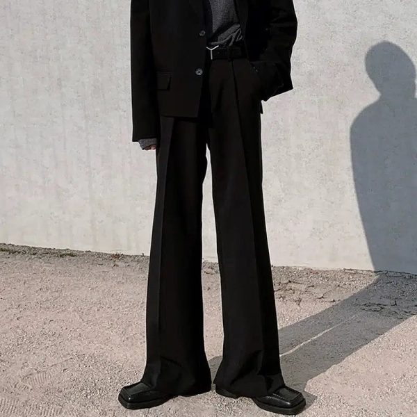 High-waisted Wide-leg Drape Pants Cheap