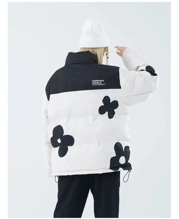 Floral Print Stand Collar Jacket Online Hot Sale - Image 4
